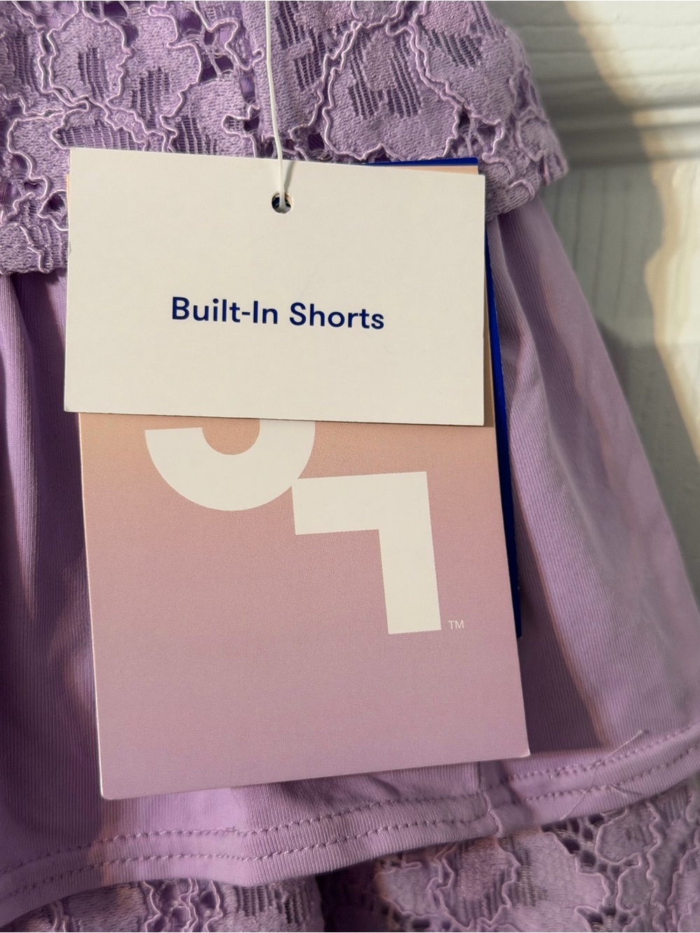 JoyLab Lilac Tiered Lace Mini Skirt - Picture 2 of 6